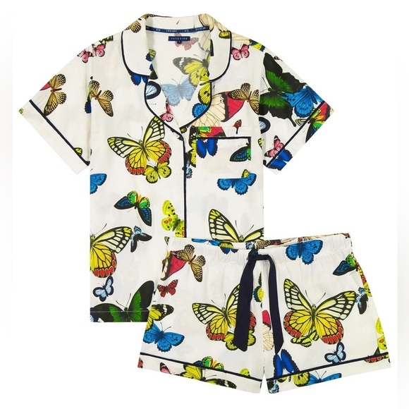 Katie Kime Metamorphosis Pajamas Shorts Set in White Size 14/16 (3XL) NWT - Picture 2 of 9